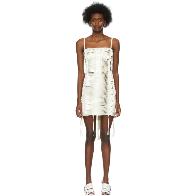 white dress with high slits Luxury White Scalloped Evening Dress with High Slit SS416