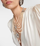 Alessandra Rich Embellished faux pearl necklace