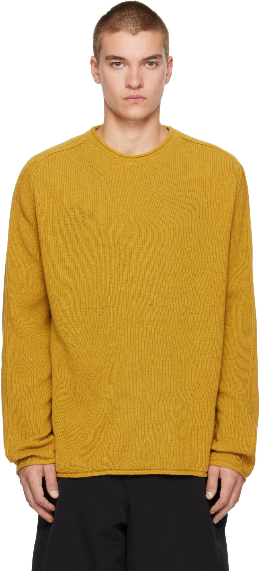 CASEY CASEY Yellow Inside Out Seam Sweater