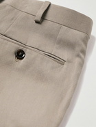 Brioni - Straight-Leg Silk and Linen-Blend Trousers - Neutrals