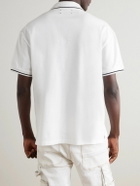 AMIRI - Logo-Embroidered Cotton-Piqué Polo Shirt - White