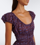 Dôen Quinelle printed cotton voile midi dress