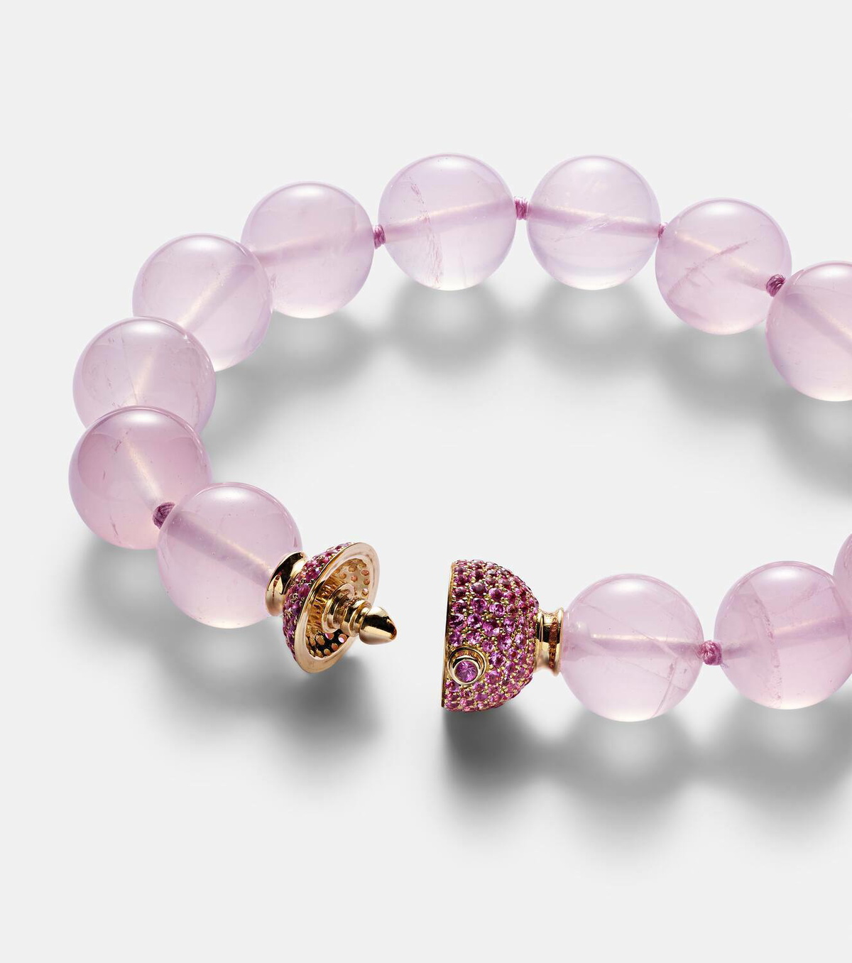 Octavia Elizabeth Orb 18kt gold bracelet with quartz and sapphires