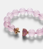 Octavia Elizabeth Orb 18kt gold bracelet with quartz and sapphires