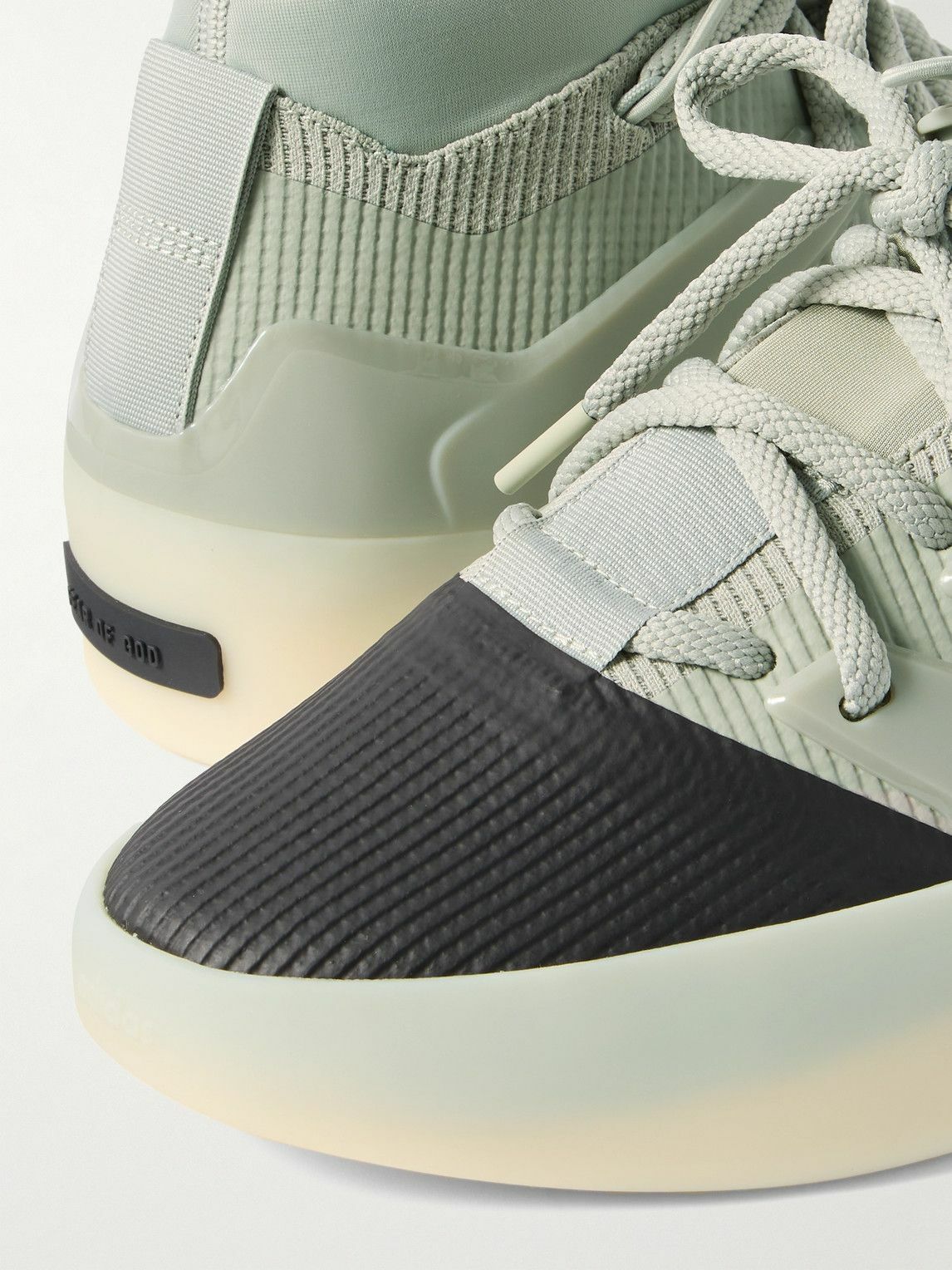 adidas Originals - Fear of God Athletics One Model Rubber and Scuba-Trimmed  Stretch-Knit Sneakers - Gray adidas Originals