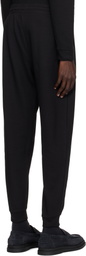 Hugo Black Cotton-Blend Embroidered Logo Sweatpants