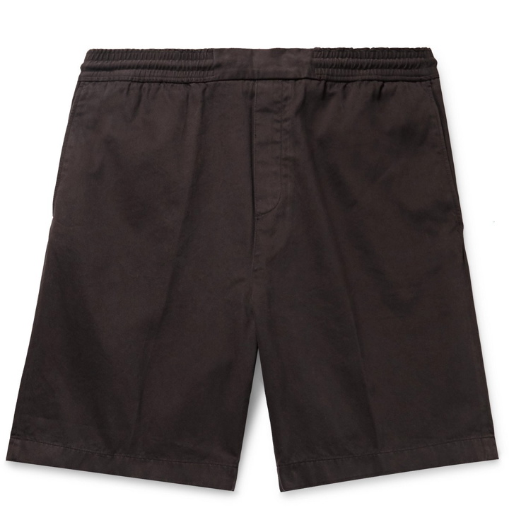 Photo: Acne Studios - Garment-Dyed Cotton-Twill Shorts - Brown