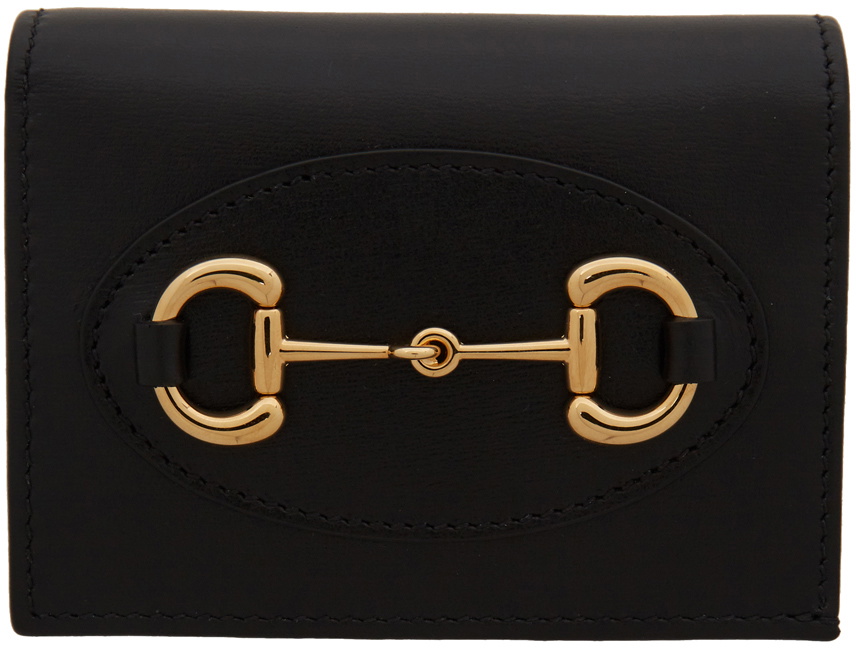 Gucci Black 'Gucci 1955' Horsebit Card Holder Gucci