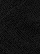 FRAME - Open-Knit Cotton-Blend Blouson Jacket - Black