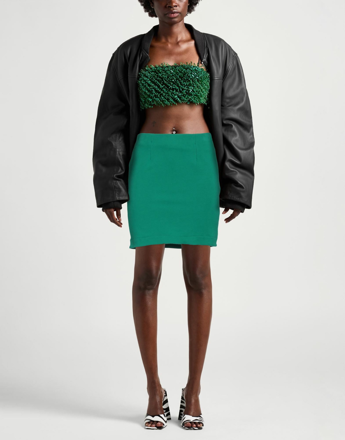 Jijil Womens Mini skirt in Green