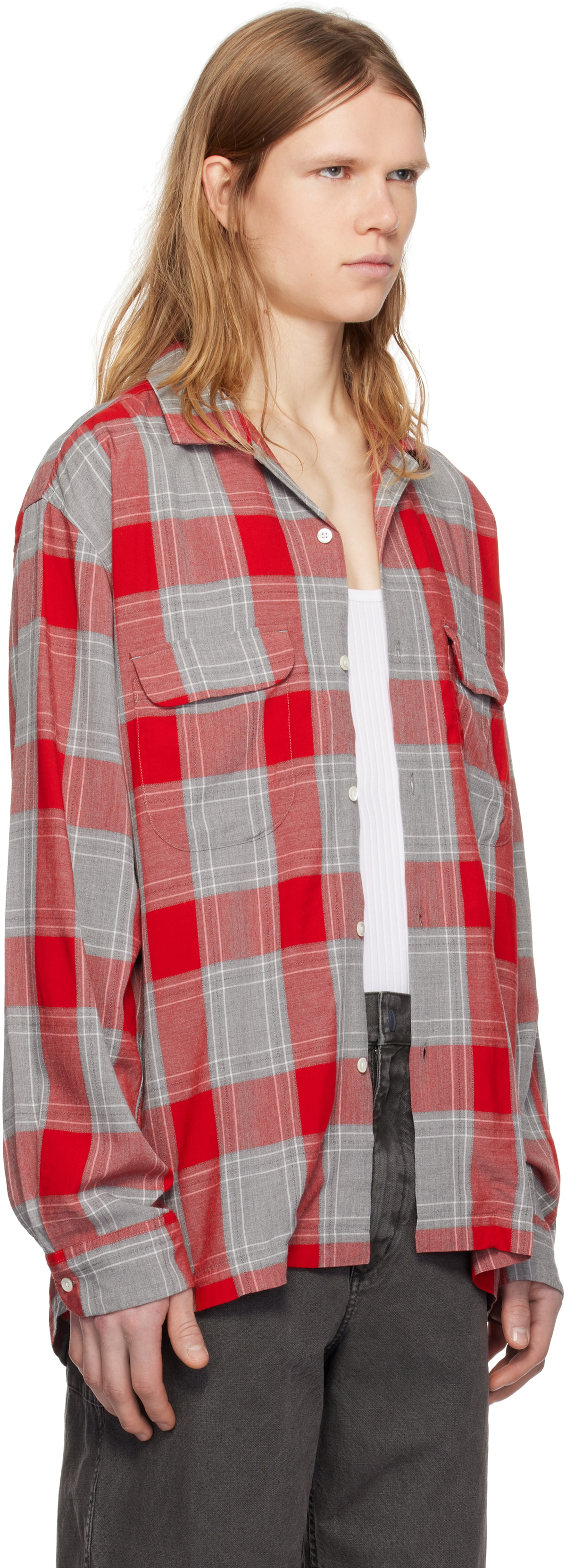 Pilgrim Surf + Supply Red & Gray Vincent Shirt