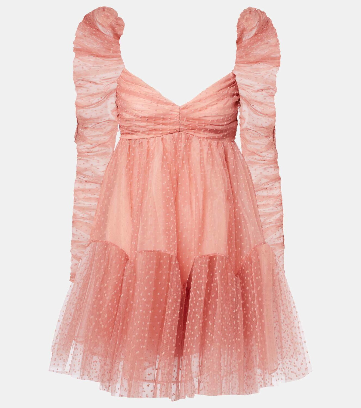 【Zimmermann】Point d'esprit ruched tulle minidress Zimmermann Point d'esprit ruched tulle minidress Zimmermann