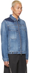 Alexander McQueen Blue Washed Organic Cotton Denim Jacket