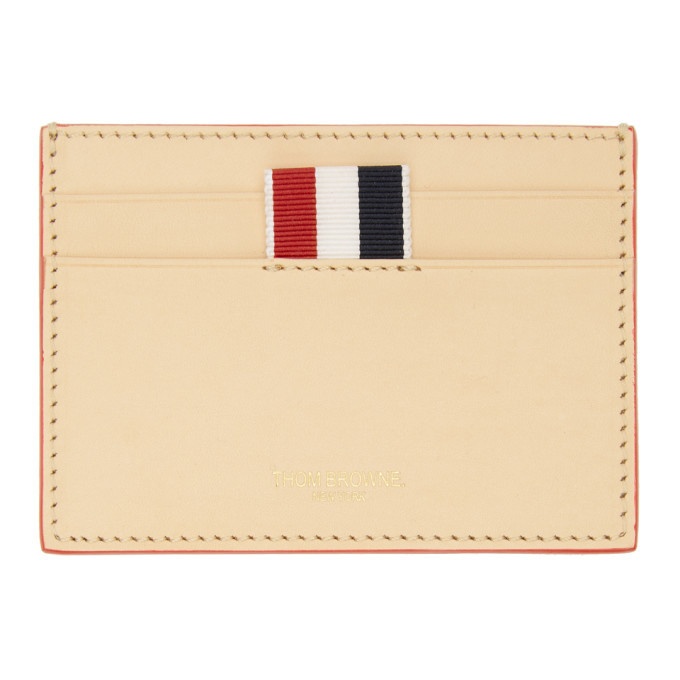 Photo: Thom Browne Tan Embossed Toy Icon Single Card Holder