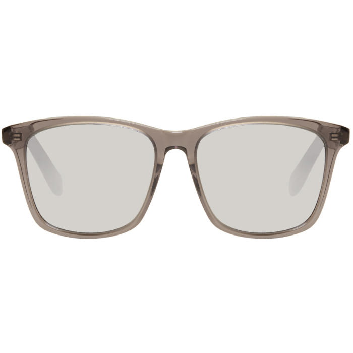 Photo: Saint Laurent Grey Oversized Classic Sunglasses