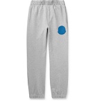 Billionaire Boys Club - Tapered Logo-Appliquéd Mélange Loopback Cotton-Jersey Sweatpants - Gray