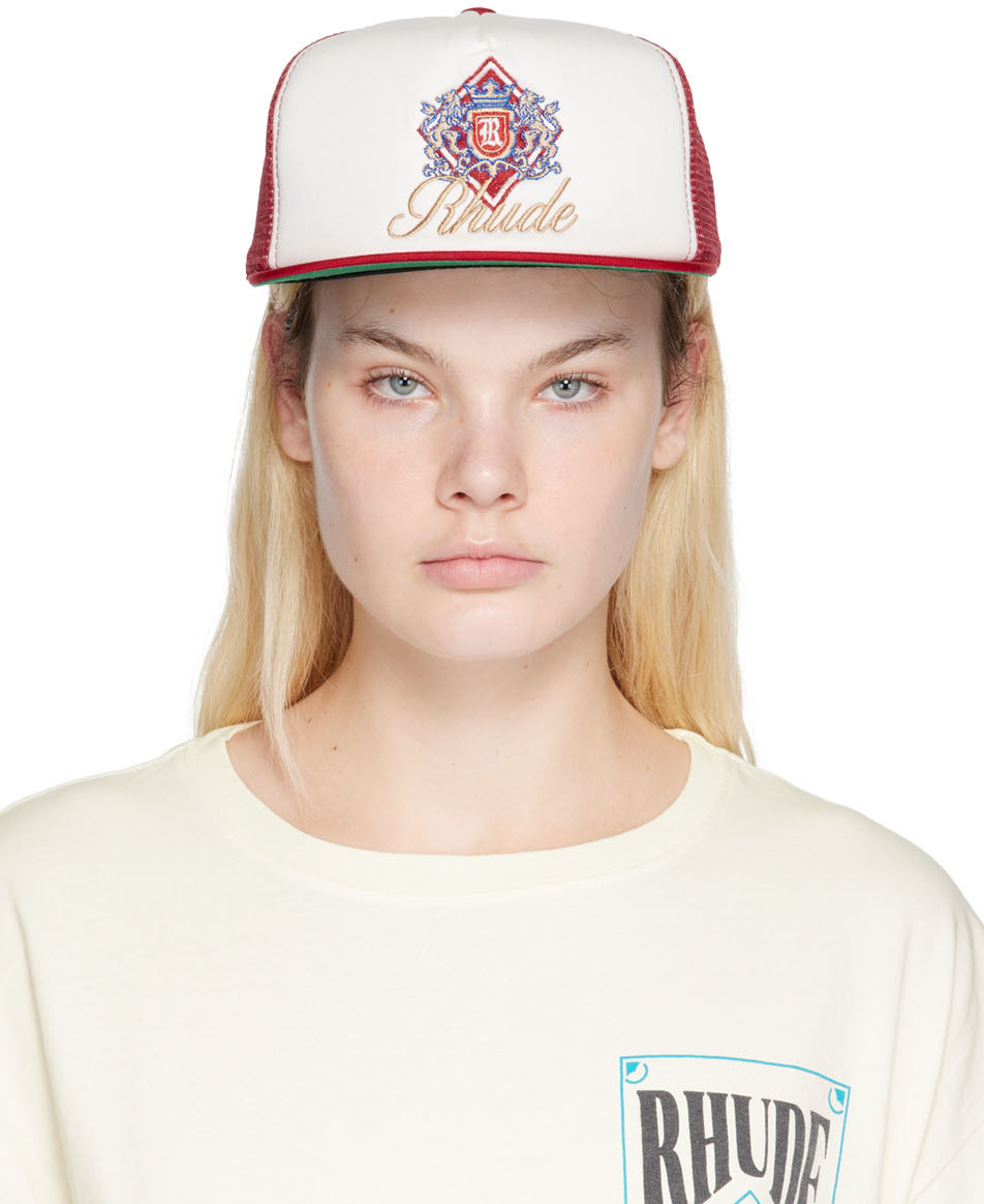 Rhude Red & White Crest Cap Rhude