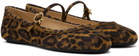 Gianvito Rossi Brown Carla Ballerina Flats