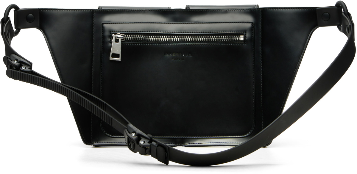 Innerraum Black Object U02 Double Pocket Crossbody Bag