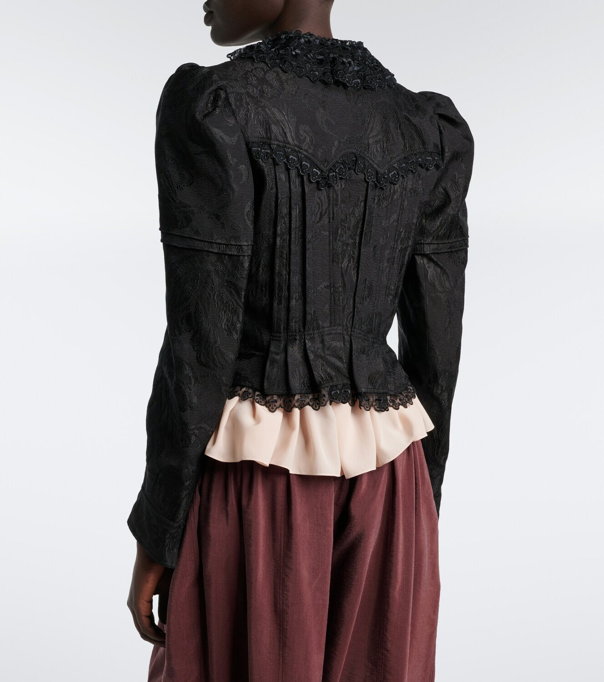 Chloé Wool and silk-blend jacquard lace jacket
