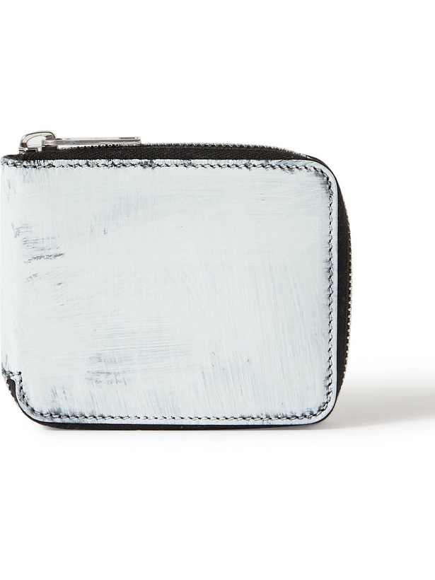 Photo: Maison Margiela - Painted Leather Zip-Around Wallet