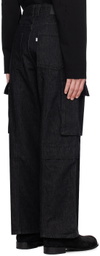 Youth Black Cargo Pocket Jeans