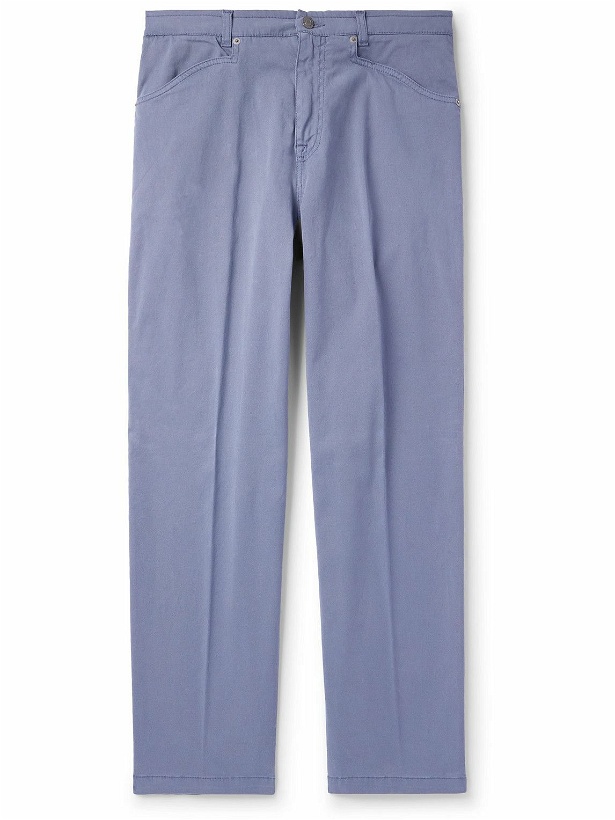 Photo: Altea - Walter Straight-Leg Stretch Lyocell and Cotton-Blend Denim Trousers - Blue
