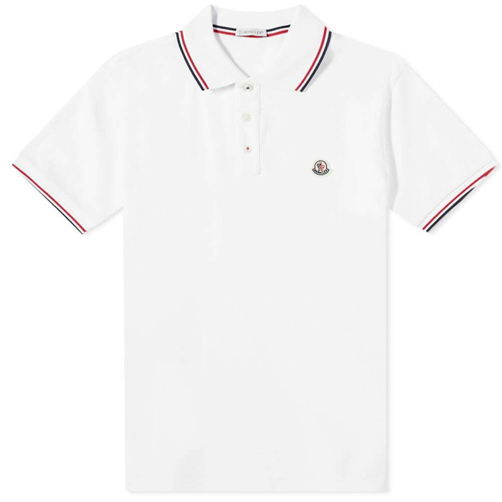 Photo: Moncler Men's Classic Logo Polo Shirt in White
