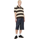 Lacoste Brown & Off-White Striped Sweater Polo
