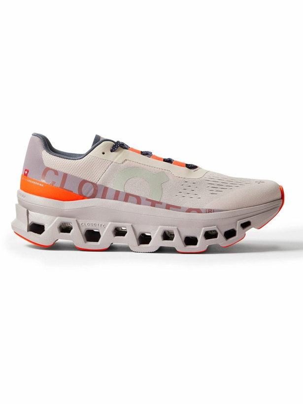 Photo: ON - Cloudmonster Rubber-Trimmed Mesh Running Sneakers - Gray