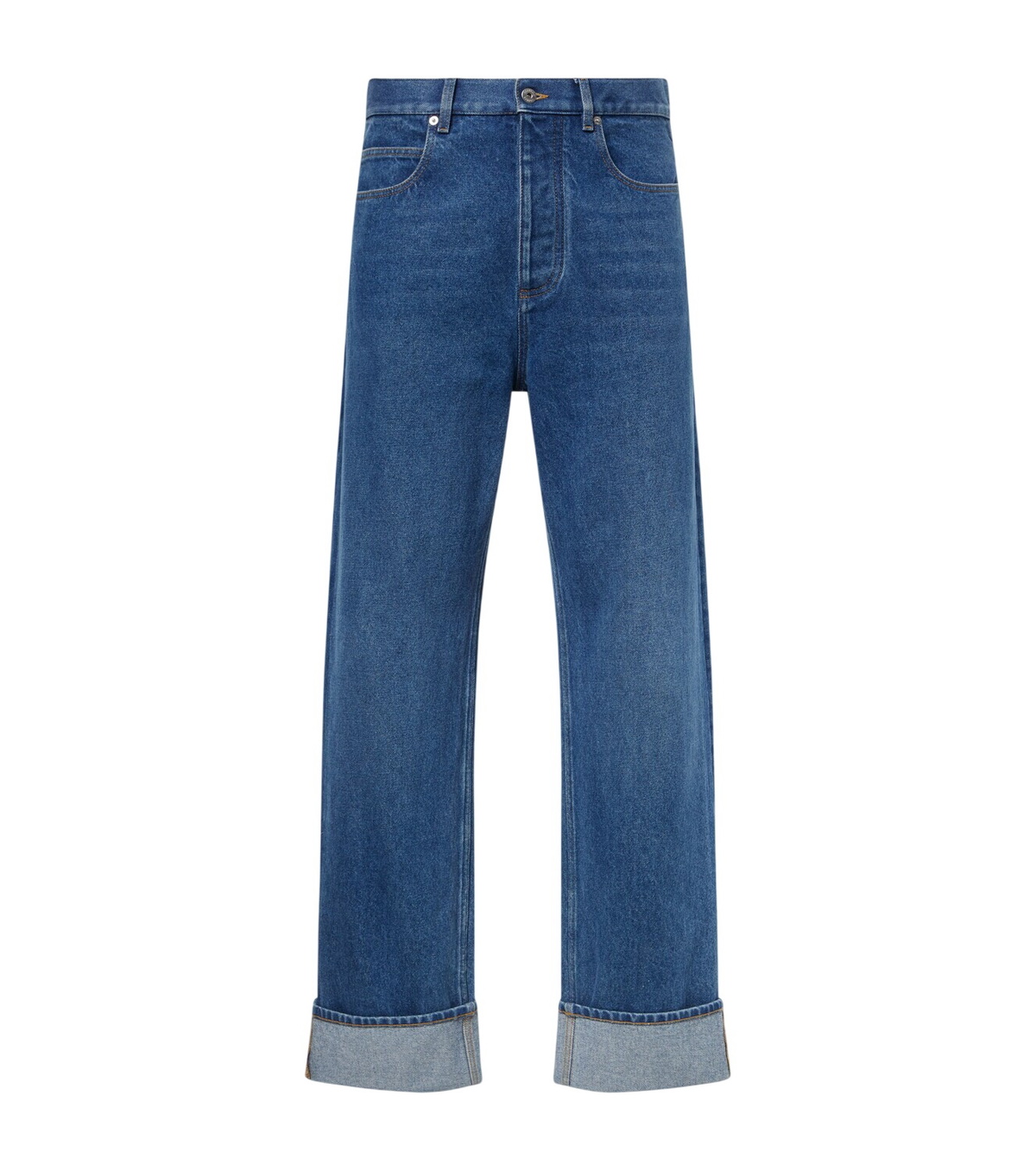 Bottega Veneta - Denim-print wide-leg leather pants Bottega Veneta