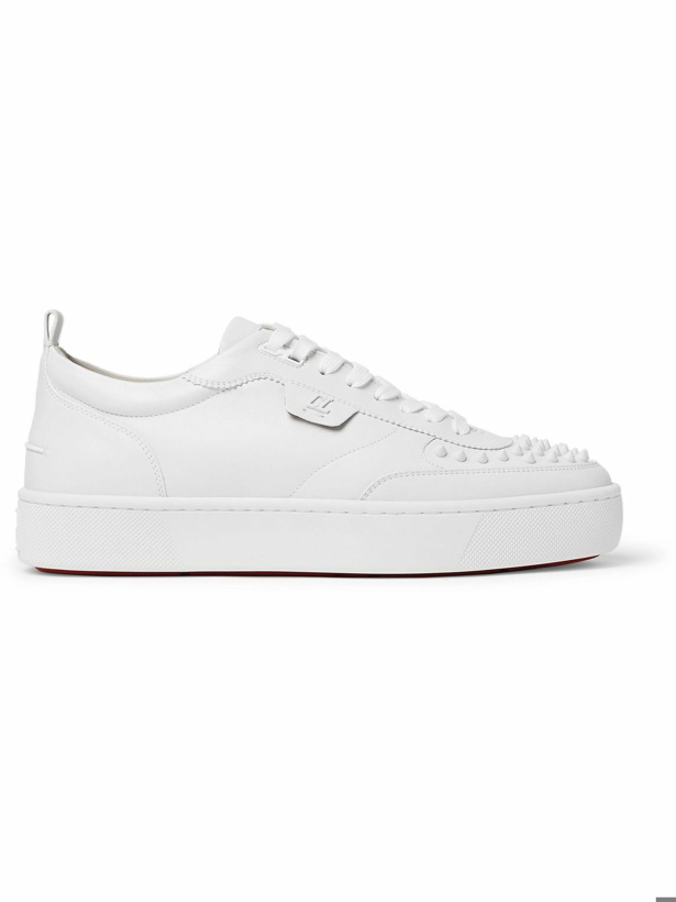 Photo: Christian Louboutin - Happyrui Spiked Leather Sneakers - White