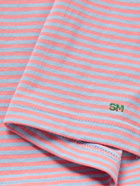 SID MASHBURN - Striped Cotton-Jersey Polo Shirt - Pink