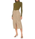 Zeynep Arçay Leather cargo midi skirt