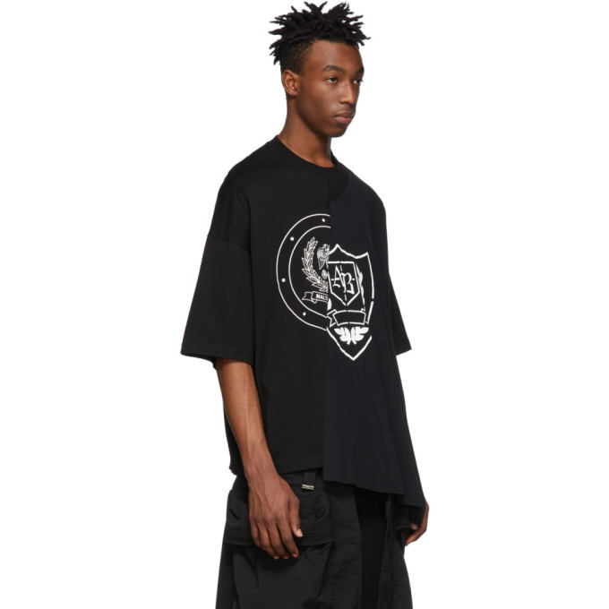 ALMOSTBLACK Black Deconstructed T-Shirt