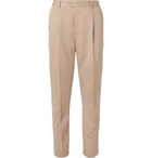 Brunello Cucinelli - Beige Slim-Fit Wool and Cotton-Blend Suit Trousers - Beige