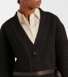 Tod's Belted wool and cashmere cardigan