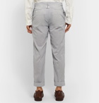 Beams Plus - Cropped Striped Seersucker Trousers - White