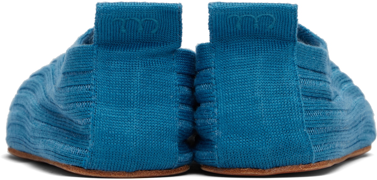 Meta Campania Collective Blue Aime Silk Rib Knit Flats