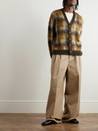 Maison Margiela - Pendleton Skater Wide-Leg Pleated Panelled Twill and Checked Virgin Wool Trousers - Neutrals