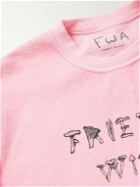 FRIENDS WITH ANIMALS - Reversible Printed Cotton-Jersey Sweatshirt - Pink