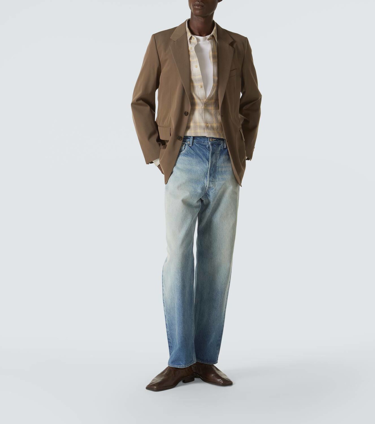 Auralee Faded wide-leg jeans Auralee