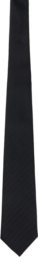 Photo: Comme des Garçons Homme Deux Black Stripe Silk Tie