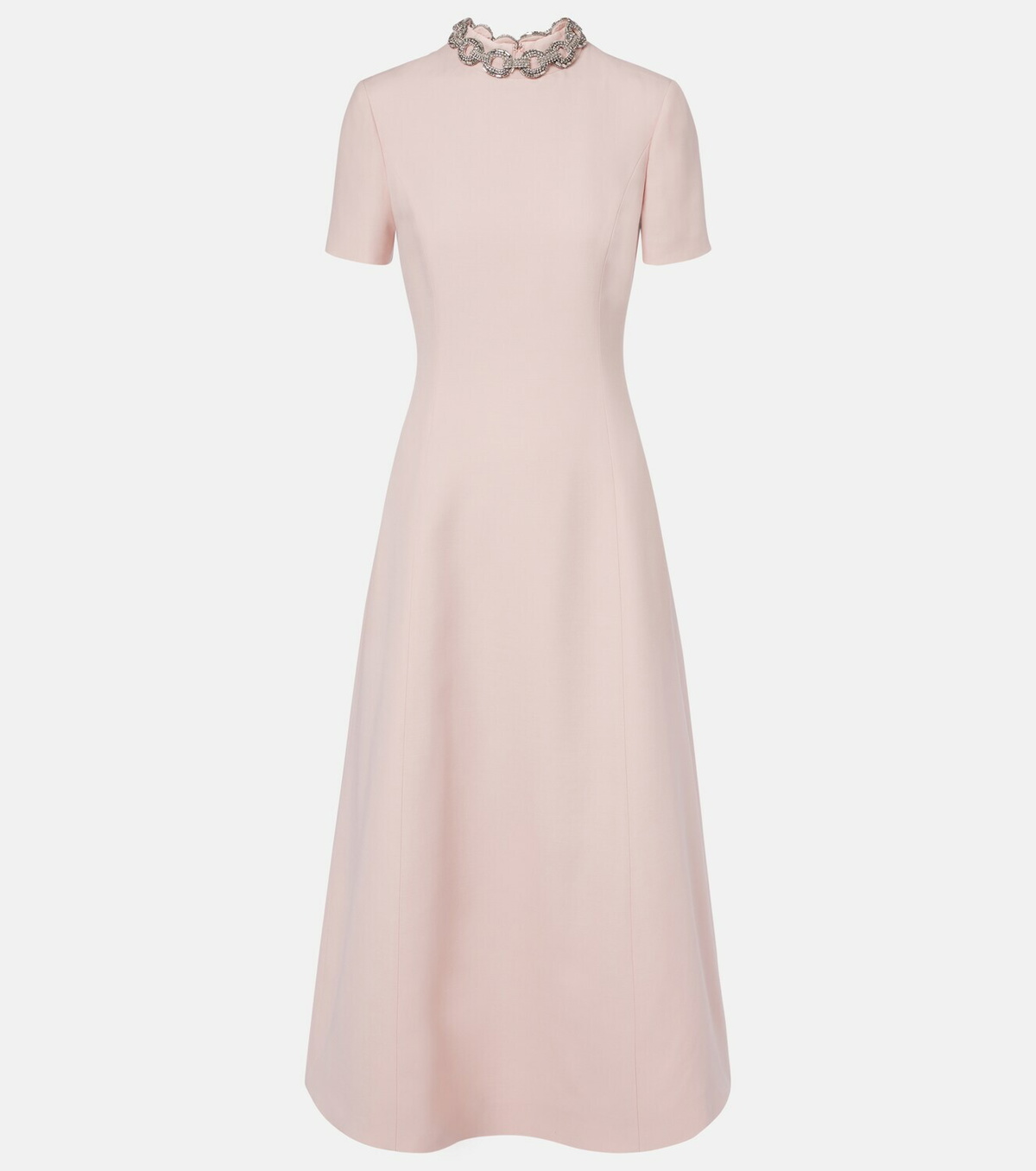 Valentino Crepe Couture embellished midi dress
