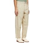 Maison Margiela Yellow and Blue Denim Sun Bleached Trousers