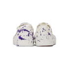 Needles Purple and White Paint Asymmetric Ghillie Sneakers