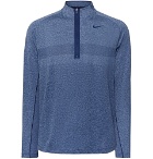 Nike Golf - Slim-Fit Mélange Dri-FIT Half-Zip Golf Top - Blue