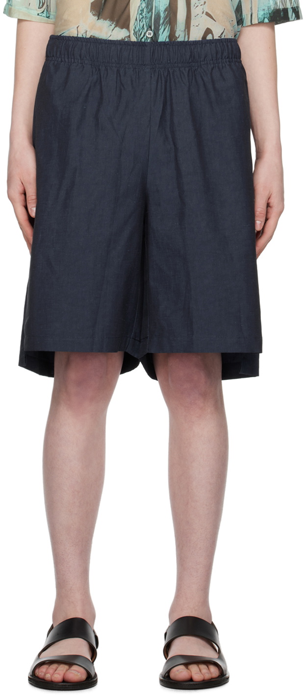 Serapis Blue Drawstring Shorts