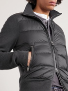 TOM FORD - Slim-Fit Leather-Trimmed Quilted Shell and Wool Down Jacket - Gray