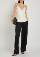 Vince Panelled Straight-leg Satin Trousers Black